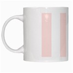 Vertical Stripes - White and Misty Rose Pink White Mug