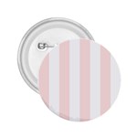 Vertical Stripes - White and Misty Rose Pink 2.25  Button