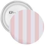 Vertical Stripes - White and Misty Rose Pink 3  Button