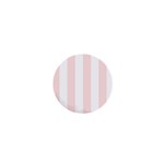 Vertical Stripes - White and Misty Rose Pink 1  Mini Magnet