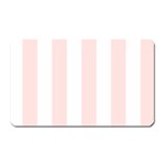 Vertical Stripes - White and Misty Rose Pink Magnet (Rectangular)