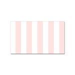 Vertical Stripes - White and Misty Rose Pink Sticker (Rectangular)