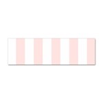 Vertical Stripes - White and Misty Rose Pink Sticker (Bumper)