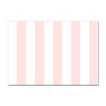 Vertical Stripes - White and Misty Rose Pink Sticker A4 (100 pack)