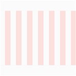 Vertical Stripes - White and Misty Rose Pink 5  x 7  Photo Cards