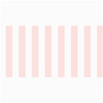 Vertical Stripes - White and Misty Rose Pink 4  x 8  Photo Cards