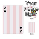 Vertical Stripes - White and Misty Rose Pink Playing Cards 54 Designs