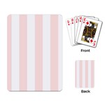 Vertical Stripes - White and Misty Rose Pink Playing Cards Single Design