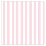 Vertical Stripes - White and Piggy Pink Large Satin Scarf (Square)