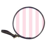 Vertical Stripes - White and Piggy Pink Classic 20-CD Wallet