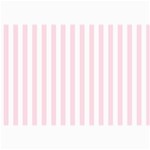 Vertical Stripes - White and Piggy Pink Collage 12  x 18 