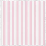 Vertical Stripes - White and Piggy Pink Canvas 12  x 12 
