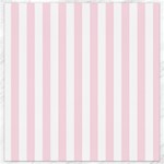Vertical Stripes - White and Piggy Pink Canvas 16  x 16 