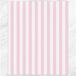 Vertical Stripes - White and Piggy Pink Canvas 16  x 20 