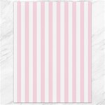 Vertical Stripes - White and Piggy Pink Canvas 18  x 24 