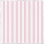 Vertical Stripes - White and Piggy Pink Canvas 20  x 20 
