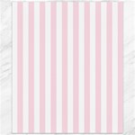 Vertical Stripes - White and Piggy Pink Canvas 20  x 24 