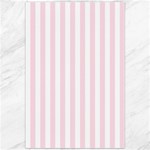 Vertical Stripes - White and Piggy Pink Canvas 20  x 30 
