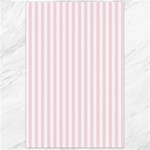 Vertical Stripes - White and Piggy Pink Canvas 24  x 36 