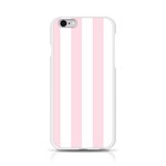 Vertical Stripes - White and Piggy Pink Apple iPhone 6/6S Silicone Case (Transparent)
