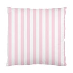 Vertical Stripes - White and Piggy Pink Standard Cushion Case (One Side)