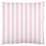 Vertical Stripes - White and Piggy Pink Standard Flano Cushion Case (One Side)