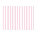 Vertical Stripes - White and Piggy Pink Double Sided Flano Blanket (Mini)