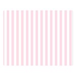 Vertical Stripes - White and Piggy Pink Double Sided Flano Blanket (Large)