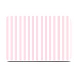 Vertical Stripes - White and Piggy Pink Plate Mat