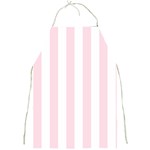 Vertical Stripes - White and Piggy Pink Full Print Apron