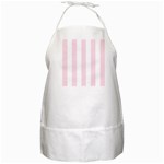 Vertical Stripes - White and Piggy Pink BBQ Apron