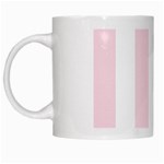 Vertical Stripes - White and Piggy Pink White Mug