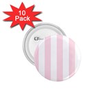 Vertical Stripes - White and Piggy Pink 1.75  Button (10 pack)