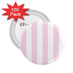 Vertical Stripes - White and Piggy Pink 2.25  Button (100 pack)