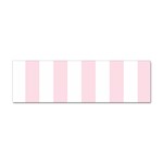 Vertical Stripes - White and Piggy Pink Sticker Bumper (10 pack)