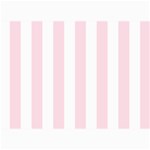 Vertical Stripes - White and Piggy Pink 5  x 7  Photo Cards