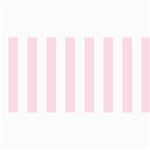 Vertical Stripes - White and Piggy Pink 4  x 8  Photo Cards