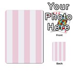 Vertical Stripes - White and Piggy Pink Multi-purpose Cards (Rectangle)