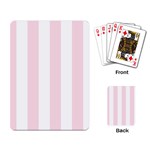 Vertical Stripes - White and Piggy Pink Playing Cards Single Design