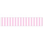 Vertical Stripes - White and Classic Rose Pink Flano Scarf (Small)