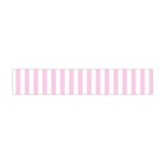 Vertical Stripes - White and Classic Rose Pink Flano Scarf (Mini)