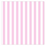 Vertical Stripes - White and Classic Rose Pink Large Satin Scarf (Square)