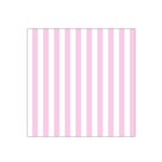 Vertical Stripes - White and Classic Rose Pink Satin Bandana Scarf