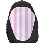 Vertical Stripes - White and Classic Rose Pink Backpack Bag