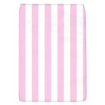 Vertical Stripes - White and Classic Rose Pink Removable Flap Cover (S)