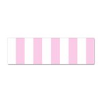 Vertical Stripes - White and Classic Rose Pink Sticker (Bumper)