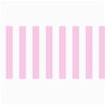 Vertical Stripes - White and Classic Rose Pink 4  x 8  Photo Cards