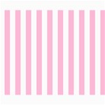 Vertical Stripes - White and Cotton Candy Pink Collage 8  x 10 