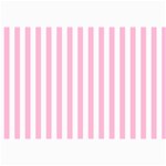 Vertical Stripes - White and Cotton Candy Pink Collage 12  x 18 