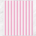 Vertical Stripes - White and Cotton Candy Pink Canvas 8  x 10 